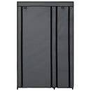 foldbart klædeskab 110 x 45 x 175 cm stof grå