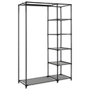 foldbart klædeskab 110 x 45 x 175 cm stof grå