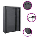 foldbare klædeskabe 2 stk. 110 x 45 x 175 cm stof grå