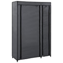 foldbare klædeskabe 2 stk. 110 x 45 x 175 cm stof grå