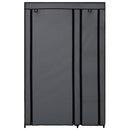 foldbare klædeskabe 2 stk. 110 x 45 x 175 cm stof grå