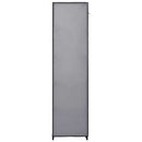 klædeskab med rum og stænger 150 x 45 x 176 cm stof grå