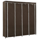 klædeskab med 4 rum 175 x 45 x 170 cm brun
