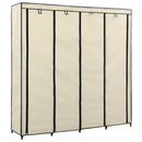klædeskab med 4 rum 175x45x170 cm cremefarvet