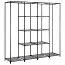 klædeskab med 4 rum 175 x 45 x 170 cm grå