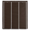 klædeskab med rum og tøjstang 150 x 45 x 175 cm stof brun