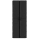 skoskab 60 x 30 x 166 cm stof sort