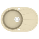 køkkenvask granit enkelt vask oval beige