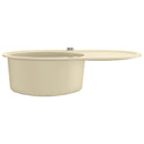 køkkenvask granit enkelt vask oval beige