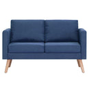2-personers sofa i stof blå