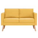 2-personers sofa i stof gul