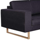 2-personers sofa i stof sort