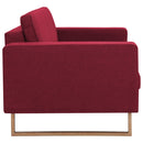 3-personers sofa i stof rødvinsfarvet