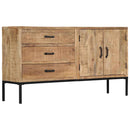 skænk 140x35x75 cm massivt mangotræ
