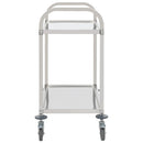 køkkenvogn med 2 hylder 95x45x83,5 cm rustfrit stål
