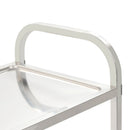 køkkenvogn med 2 hylder 95x45x83,5 cm rustfrit stål