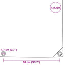 presenning 650 g/m² 1,5 x 20 m grå