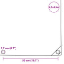 presenning 650 g/m² 2,5 x 3,5 m grå