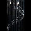 loftlampe med krystalperler spiralform G9 sølvfarvet