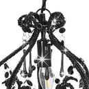 loftlampe med perler rund E14 sort