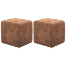 sengeskabe 2 stk. 30 x 30 x 30 cm imiteret ruskind brun