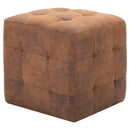sengeskabe 2 stk. 30 x 30 x 30 cm imiteret ruskind brun