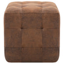 sengeskabe 2 stk. 30 x 30 x 30 cm imiteret ruskind brun