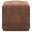 sengeskabe 2 stk. 30 x 30 x 30 cm imiteret ruskind brun