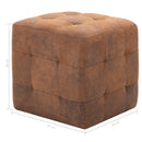 sengeskabe 2 stk. 30 x 30 x 30 cm imiteret ruskind brun