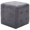 sengeskabe 2 stk. 30 x 30 x 30 cm imiteret ruskind grå