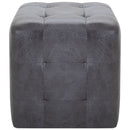sengeskabe 2 stk. 30 x 30 x 30 cm imiteret ruskind grå