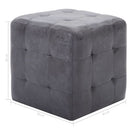 sengeskabe 2 stk. 30 x 30 x 30 cm imiteret ruskind grå