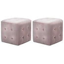 sengeskabe 2 stk. 30 x 30 x 30 cm fløjlsstof pink