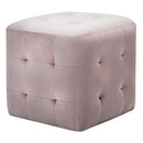 sengeskabe 2 stk. 30 x 30 x 30 cm fløjlsstof pink