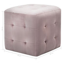 sengeskabe 2 stk. 30 x 30 x 30 cm fløjlsstof pink