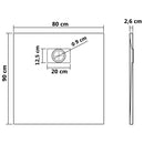 brusekar SMC 90 x 80 cm hvid