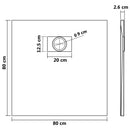 brusekar SMC 80 x 80 cm sort