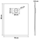 brusekar SMC 90 x 70 cm sort