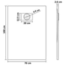 brusekar SMC 100 x 70 cm sort