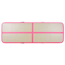 oppustelig gymnastikmåtte med pumpe 700 x 100 x 10 cm PVC Pink