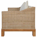 2-personers sofa med hynder naturlig rattan