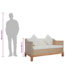2-personers sofa med hynder naturlig rattan