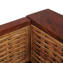 2-personers sofa med hynder naturlig rattan brun
