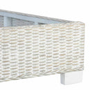 sengestel 140 x 200 cm naturlig rattan grå