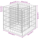 gabion-højbed 50x50x50 cm galvaniseret stål