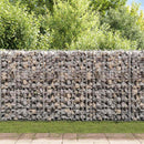gabionvæg galvaniseret stål 450 x 30 x 100 cm