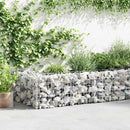 gabionvæg galvaniseret stål 630 x 30 x 50 cm