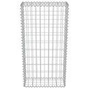 gabionvæg med dæksler galvaniseret stål 50 x 20 x 100 cm