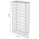 gabionvæg med dæksler galvaniseret stål 50 x 20 x 100 cm
