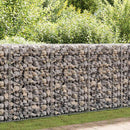 gabionvæg med dæksler galvaniseret stål 50 x 20 x 100 cm